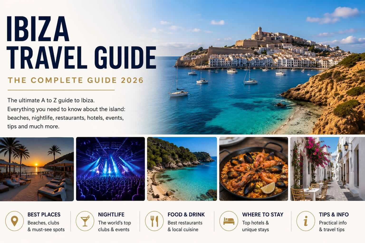 Ibiza Travel Guide: The Complete Guide to Beaches,  Nightlife, Hotels, Food and the Best Experiences on the Island